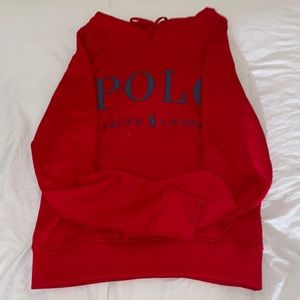 This is a NWT Polo Ralph Lauren Boys Red Hoodie Size Small